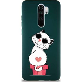 Printify Xiaomi Redmi Note 8 Pro Soft Premier Kapak Coolcat Tasarımlı Silikon Cep Telefonu Kılıfı