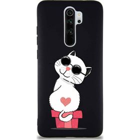 Printify Xiaomi Redmi Note 8 Pro Soft Premier Kapak Coolcat Tasarımlı Silikon Cep Telefonu Kılıfı