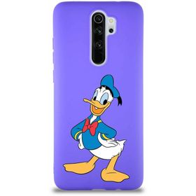 Printify Xiaomi Redmi Note 8 Pro Soft Premier Kapak Donald Duck-C Tasarımlı Silikon Cep Telefonu Kılıfı