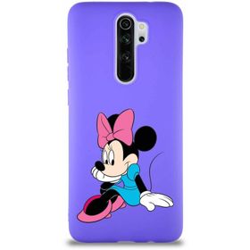 Printify Xiaomi Redmi Note 8 Pro Soft Premier Kapak Minnie Mouse-E Tasarımlı Silikon Cep Telefonu Kılıfı