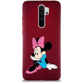 Printify Xiaomi Redmi Note 8 Pro Soft Premier Kapak Minnie Mouse-E Tasarımlı Silikon Cep Telefonu Kılıfı