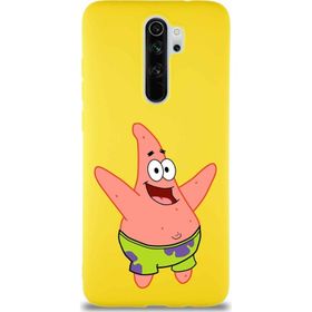 PrintiFy Xiaomi Redmi Note 8 Pro Soft Premier Kapak Patrick Yıldız Tasarımlı Silikon Cep Telefonu Kılıfı