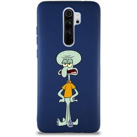 PrintiFy Xiaomi Redmi Note 8 Pro Soft Premier Kapak Squidward Dokunaç Tasarımlı Silikon Cep Telefonu Kılıfı