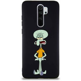 PrintiFy Xiaomi Redmi Note 8 Pro Soft Premier Kapak Squidward Dokunaç Tasarımlı Silikon Cep Telefonu Kılıfı
