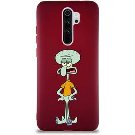 PrintiFy Xiaomi Redmi Note 8 Pro Soft Premier Kapak Squidward Dokunaç Tasarımlı Silikon Cep Telefonu Kılıfı