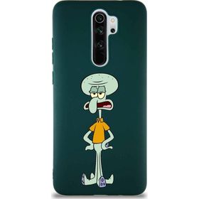 PrintiFy Xiaomi Redmi Note 8 Pro Soft Premier Kapak Squidward Dokunaç Tasarımlı Silikon Cep Telefonu Kılıfı