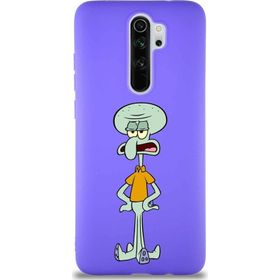 PrintiFy Xiaomi Redmi Note 8 Pro Soft Premier Kapak Squidward Dokunaç Tasarımlı Silikon Cep Telefonu Kılıfı
