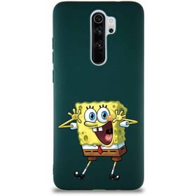 PrintiFy Xiaomi Redmi Note 8 Pro Soft Premier Kapak Sünger Bob Tasarımlı Silikon Cep Telefonu Kılıfı