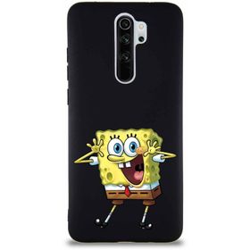 PrintiFy Xiaomi Redmi Note 8 Pro Soft Premier Kapak Sünger Bob Tasarımlı Silikon Cep Telefonu Kılıfı