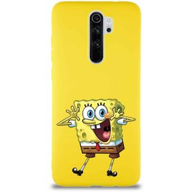 PrintiFy Xiaomi Redmi Note 8 Pro Soft Premier Kapak Sünger Bob Tasarımlı Silikon Cep Telefonu Kılıfı
