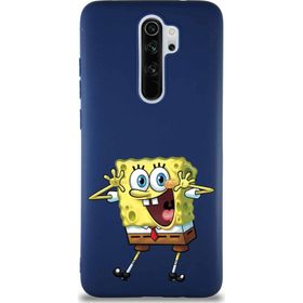 PrintiFy Xiaomi Redmi Note 8 Pro Soft Premier Kapak Sünger Bob Tasarımlı Silikon Cep Telefonu Kılıfı