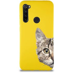 Printify Xiaomi Redmi Note 8 Soft Premier Kapak Catface Tasarımlı Silikon Cep Telefonu Kılıfı