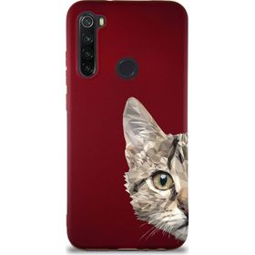 Printify Xiaomi Redmi Note 8 Soft Premier Kapak Catface Tasarımlı Silikon Cep Telefonu Kılıfı