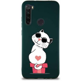 Printify Xiaomi Redmi Note 8 Soft Premier Kapak Coolcat Tasarımlı Silikon Cep Telefonu Kılıfı