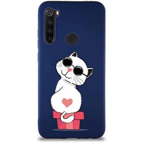 Printify Xiaomi Redmi Note 8 Soft Premier Kapak Coolcat Tasarımlı Silikon Cep Telefonu Kılıfı