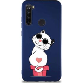 Printify Xiaomi Redmi Note 8 Soft Premier Kapak Coolcat Tasarımlı Silikon Cep Telefonu Kılıfı