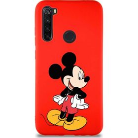 Printify Xiaomi Redmi Note 8 Soft Premier Kapak Mickey Mouse-D Tasarımlı Silikon Cep Telefonu Kılıfı
