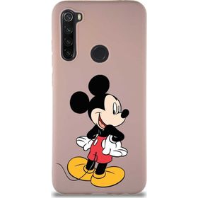 Printify Xiaomi Redmi Note 8 Soft Premier Kapak Mickey Mouse-D Tasarımlı Silikon Cep Telefonu Kılıfı
