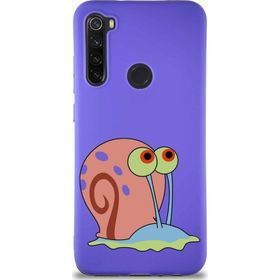 Printify Xiaomi Redmi Note 8 Soft Premier Kapak Salyangoz Gary Tasarımlı Silikon Cep Telefonu Kılıfı