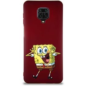 Printify Xiaomi Redmi Note 9 Pro Soft Premier Kapak Sünger Bob Tasarımlı Silikon Cep Telefonu Kılıfı