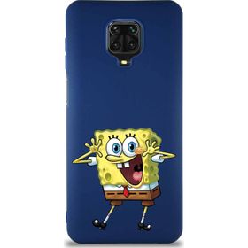 Printify Xiaomi Redmi Note 9 Pro Soft Premier Kapak Sünger Bob Tasarımlı Silikon Cep Telefonu Kılıfı