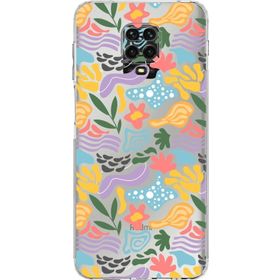 Printify Xiaomi Redmi Note 9 Pro Uyumlu Kamera Korumalı Kapak Memphis Desen Tasarımlı Şeffaf Cep Telefonu Kılıfı