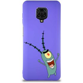 Printify Xiaomi Redmi Note 9S Soft Premier Kapak Plankton Tasarımlı Silikon Cep Telefonu Kılıfı