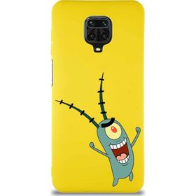 Printify Xiaomi Redmi Note 9S Soft Premier Kapak Plankton Tasarımlı Silikon Cep Telefonu Kılıfı