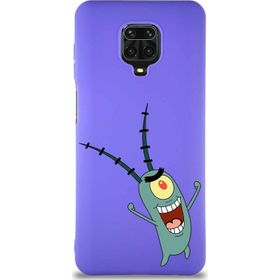 Printify Xiaomi Redmi Note 9S Soft Premier Kapak Plankton Tasarımlı Silikon Cep Telefonu Kılıfı