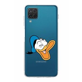PrintifySamsung Galaxy A12 Uyumlu Kamera Korumalı Kapak Donald Duck E Tasarımlı Şeffaf Kılıf