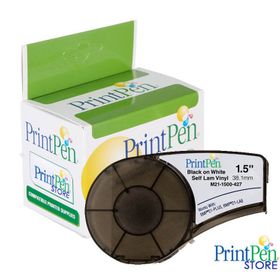 Printpen Brady M21-1500-427 Cable Label Black On White 38.1 mm x 4.27 m Etiket