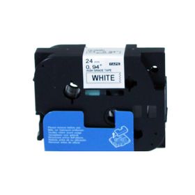Printpen Brother HGE-251 P-Touch 24 mm 8 m Beyaz Etikete Siyah Etiket
