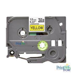 Printpen Brother HSE-631 P-Touch 12 mm 2 m Sarı Üzerine Siyah Isı Büzüşmeli Tüp Etiket