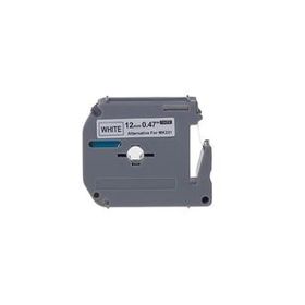Printpen Brother P-Touch M12-K231 M-Tape Beyaz Kağıt Etikete Siyah 12 mm x 8 m Etiket