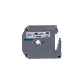 Printpen Brother P-Touch M12-K231 M-Tape Beyaz Kağıt Etikete Siyah 12 mm x 8 m Etiket