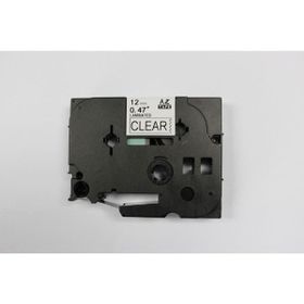 Printpen Brother P-Touch TZE-131 12 mm 8 m Şeffaf Etikete Siyah Etiket