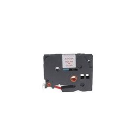 Printpen Brother P-Touch TZE-132 12 mm 8 m Şeffaf Etikete Kırmızı Etiket