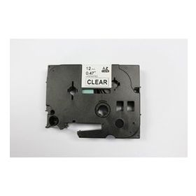 Printpen Brother P-Touch TZE-135 12 mm 8 m Şeffaf Etikete Beyaz Etiket