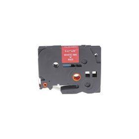 Printpen Brother P-Touch TZE-435 12 mm 8 m Kırmızı Etikete Beyaz Etiket