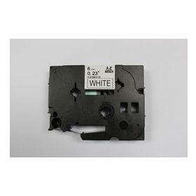 Printpen Brother P-Touch TZE-FX211 6 mm 8 m Beyaz Esnek Etikete Siyah Etiket