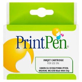 Printpen Canon CLI551XLB Siyah Yüksek Kapasiteli Muadil Kartuş Mürekkebi