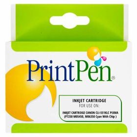 Printpen Canon CLI551XLC Mavi Yüksek Kapasiteli Muadil Kartuş Mürekkebi