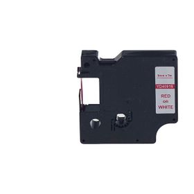 Printpen Dymo D1 40915 9 mm 7 m Beyaz Etikete Kırmızı Etiket