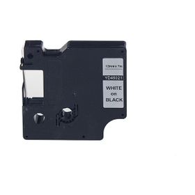 Printpen Dymo D1 45021 12 mm 7 m Siyah Etikete Beyaz Etiket