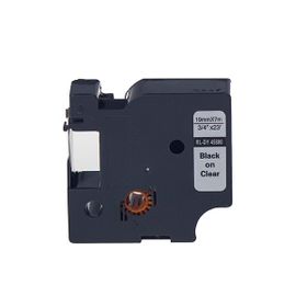 Printpen Dymo D1 45800 19 mm 7 m Şeffaf Etikete Siyah Etiket