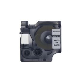 Printpen Dymo D1 45810 19 mm 7 m Şeffaf Etikete Beyaz Etiket