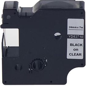 Printpen Dymo D1 53710 24 mm 7 m Şeffaf Etikete Siyah Etiket
