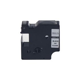 Printpen Dymo D1 53710 24 mm 7 m Şeffaf Etikete Siyah Etiket