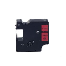 Printpen Dymo D1 53717 24 mm 7 m Kırmızı Etikete Siyah Etiket