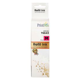 Printpen Epson T6643 Şişe 70 ml Kırmızı Muadil Mürekkep Kartuş